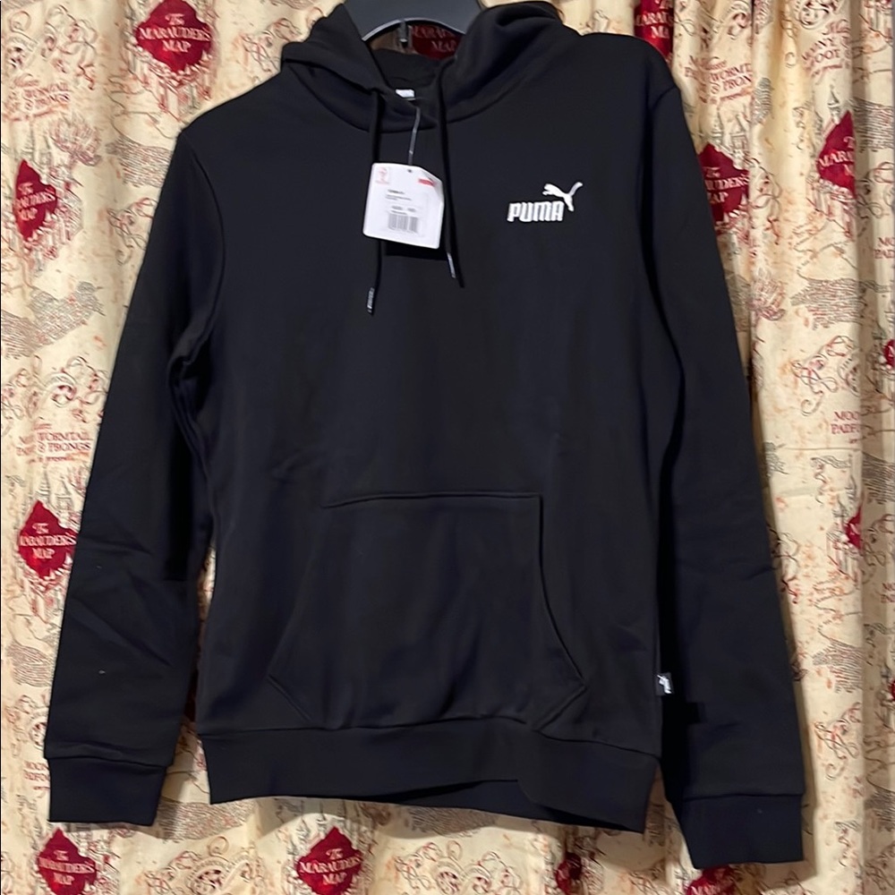 Puma Black Hoodie Sweatshirt with Signature Logo